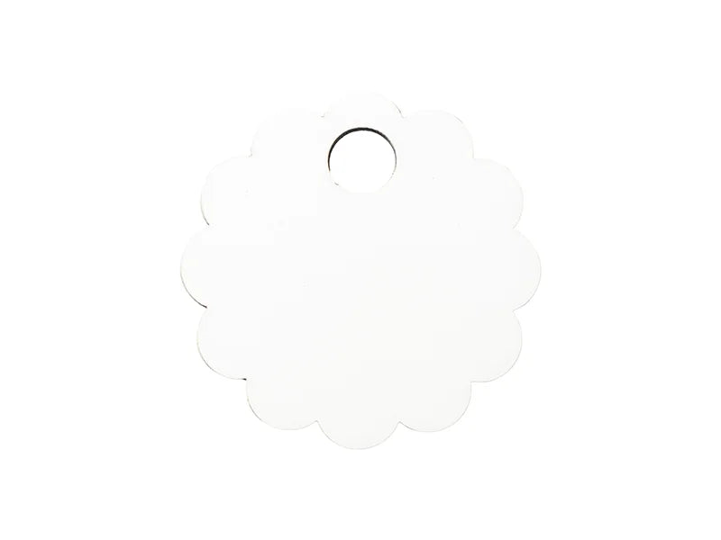 Etiqueta en blanco para sublimación (6,5*0,3 cm, forma de flor RND)
