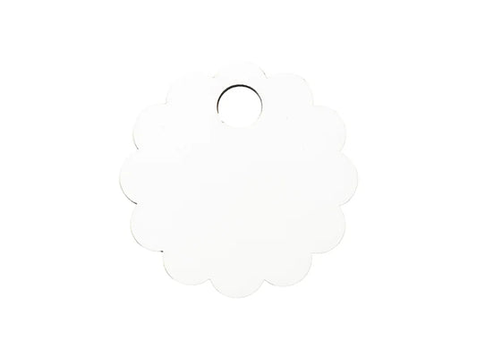 Etiqueta en blanco para sublimación (6,5*0,3 cm, forma de flor RND)